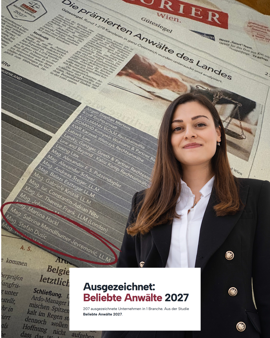 Auszeichnung Beliebte Anwältin